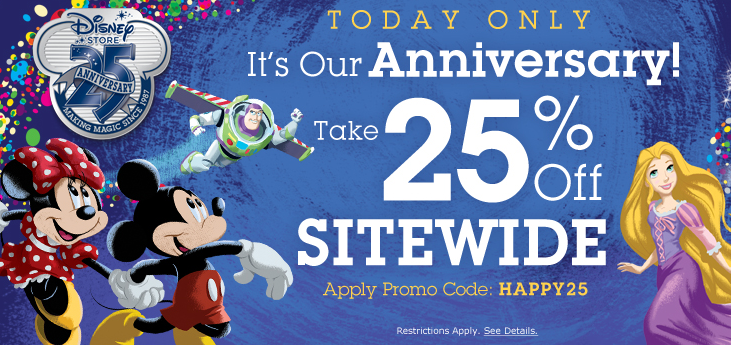 The Disney Store: 25% Off - Becentsable