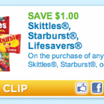 Skittles, Starburst or Lifesavers: $1 off Coupon