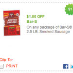 New Coupons: Bar-S, Quaker and More