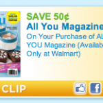 All You Magazine: $.50 off Coupon