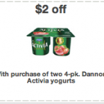 Target: $0.19 Activia Yogurt (4-pk.)