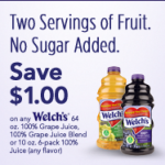 New Coupons: Welch’s, Dole and More