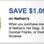 $1 off Nathan’s Hot Dogs