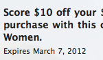 Old Navy: $10 off $40