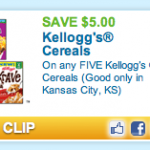 $5 off Kellogg’s Cereals (KC area only)