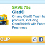 $.75 off Glad Trash Bags