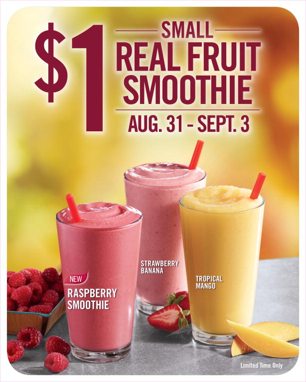 Burger King: $1 Real Fruit Smoothies - Becentsable