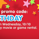 FREE Redbox Rental (10/10)