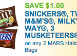 Mars Candy Coupon: $1.49 at Walgreens