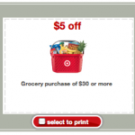 Target: $5 Off $30