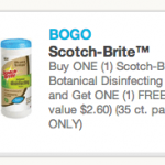 Scotch-Brite Disinfecting Wipes: B1G1 Free Coupon ($.99 At WalMart)