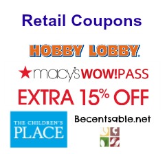 Retail Coupons: Hobby Lobby, Lowe's, Famous Footwear And More - Becentsable