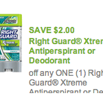 $2 Off Right Guard Coupon ($.50 At Walgreens)