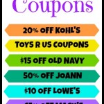 Retail Coupons: Kohl’s, Toys R Us And More