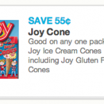 $.55 Off Joy Ice Cream Cones