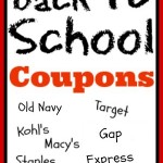 Back To School: Printable Coupons