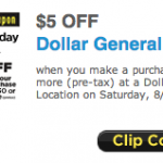 Dollar General: $5 Off Coupon