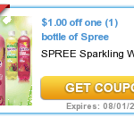 Sparkling Water Coupon: $1 Off Spree Water