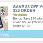 VistaPrint Coupons: $5 Off $25