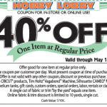 Hobby Lobby Printable Coupon For 40% Off