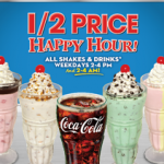 Steak & Shake Happy Hour: 1/2 Price Shakes And Drinks