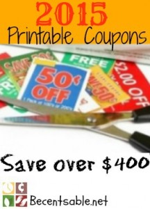 2015 Printable Coupons: Save Over $400